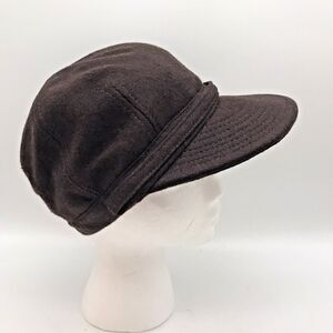 Kokin New York Brown Wool Hat Hunt Cap Jockey Club Banded Equestrian Riding Gear